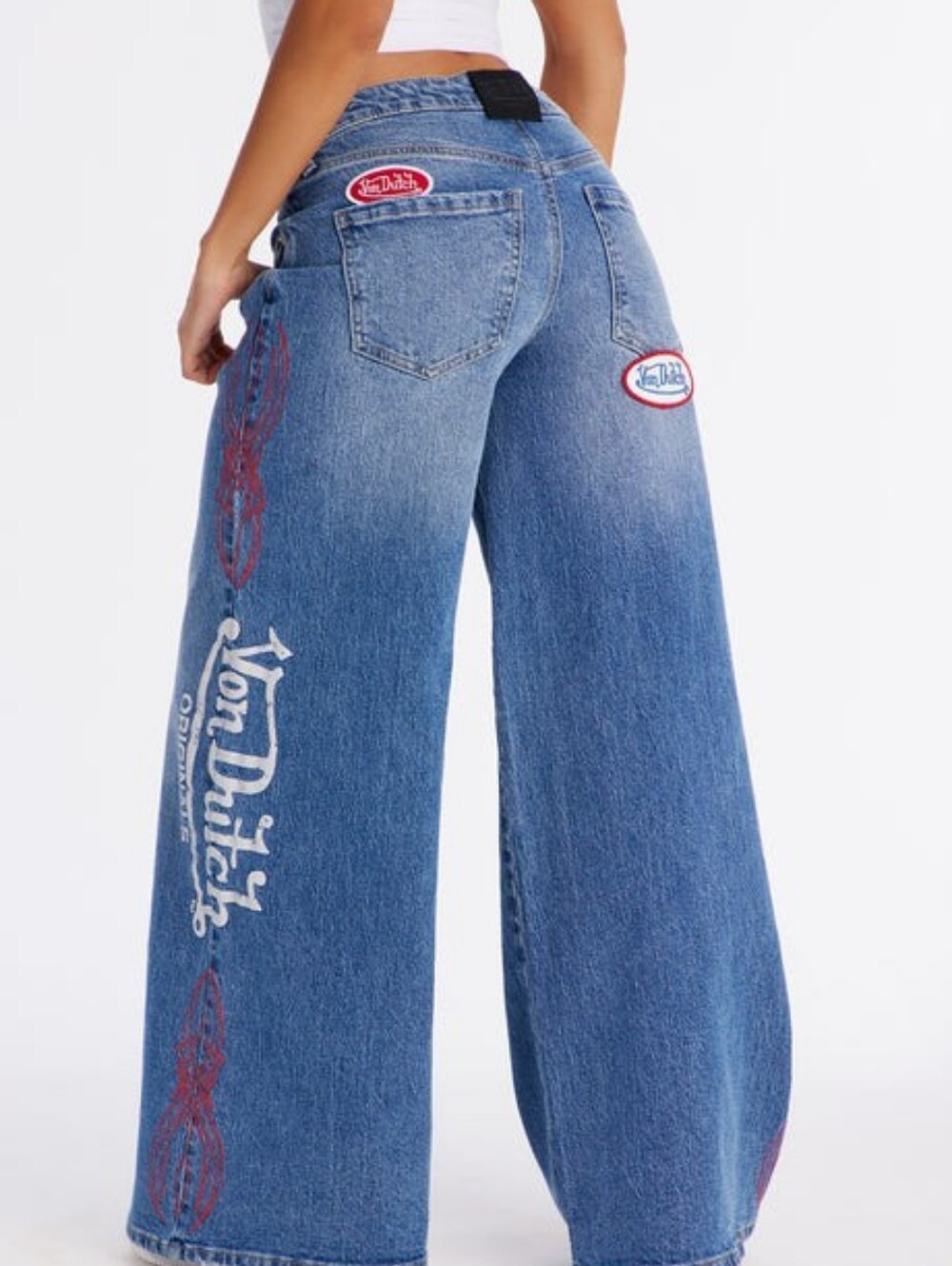 Von Dutch Tattoo Wide Leg Jeans - Picture 2 of 5